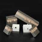 Insertions de mousse de boîte de Flip Top Ivory Jewelry Gift sans plomb pour Ring Pendant