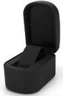 Boîte de montre en cuir noire de luxe Debossed Logo Exquisite Workmanship