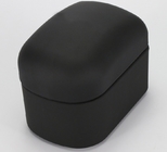 Boîte de montre en cuir noire de luxe Debossed Logo Exquisite Workmanship