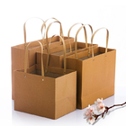 Sacs à provisions réutilisés de papier d'emballage avec l'impression des poignées CMYK
