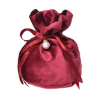 Le cadeau inodore coloré de cordon de tissu met en sac le petit matériel de velours