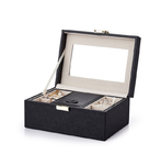 Boîte à bijoux de Logo Leather Gift Box Leather de Silkscreen avec la serrure