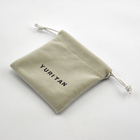 Le cadeau de cordon de tissu de velours de suède met en sac 25x30cm pour des achats
