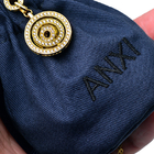 Taille épaisse bleue royale HY du sac 15x20cm de cadeau de collier de tissu