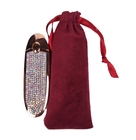 Le cadeau noir adapté aux besoins du client de cordon de tissu met en sac le long velours Pen Bags