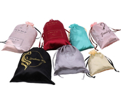 Le cadeau de cordon de tissu met en sac les cheveux promotionnels faits sur commande professionnels de satin de sac à provisions de bijoux met en sac des sacs de sous-vêtements