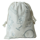Coutume organique outre des sacs promotionnels de cadeau de cordon de tissu de sac de cordon blanc de coton