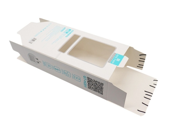 caisse d'emballage blanche de papier de couleur de stockage de chargeur avec l'ODM d'OEM clair de fenêtre