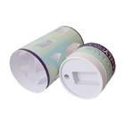 Caisse ronde de tube de brosse de maquillage de stratification de papier de boîte brillante de cylindre
