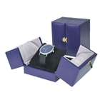 Logo Pu Leather Jewellery Box métallique pour l'emballage de montre de bracelet de bracelet