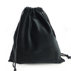 Gray Velour Hair Packaging Bag, sac de voyage de perruque de toucher doux de 10x15cm