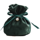 Le cadeau de cordon de tissu de toucher doux met en sac l'or embouti adapté aux besoins du client Logo Pouch Bag