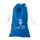 Sacs de haute qualité de cadeau de cordon de tissu de sac de cadeau de cordon de Blue Velvet