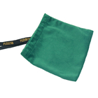 l'écran en soie fait sur commande de sac de cadeau de cordon de tissu de 8x12cm a imprimé le sac d'emballage de cadeau de Logo Dark Green Velvet