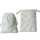 Coutume organique outre des sacs promotionnels de cadeau de cordon de tissu de sac de cordon blanc de coton
