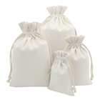 Le coton fait sur commande amical Mini Large Capicity Drawstring Packaging de toile de cadeau met en sac des sacs de cadeau de cordon de tissu