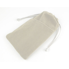 Le cadeau de cordon de tissu de Fannel de velours met en sac la couleur de 13x18cm Brown foncé