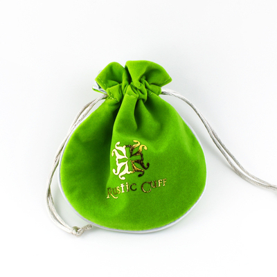 Petits sacs de relief de bijoux de velours de Logo Fabric Drawstring Gift Bags